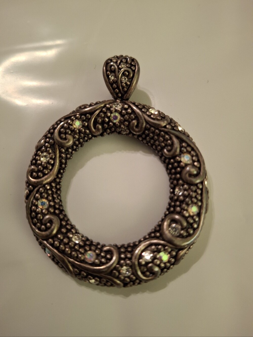 Lia Sophia Silvertone Pendant With Some Sparkle